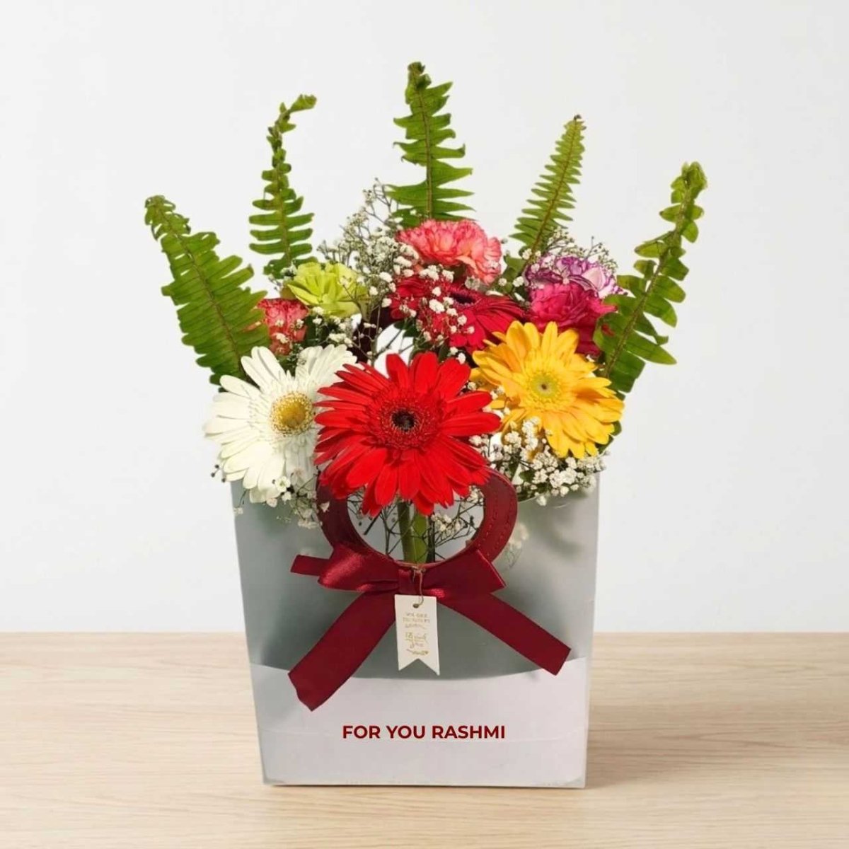 Romantic Colorful Flower Gift Bag with Gypsy Decor - Flowers to Nepal - FTN
