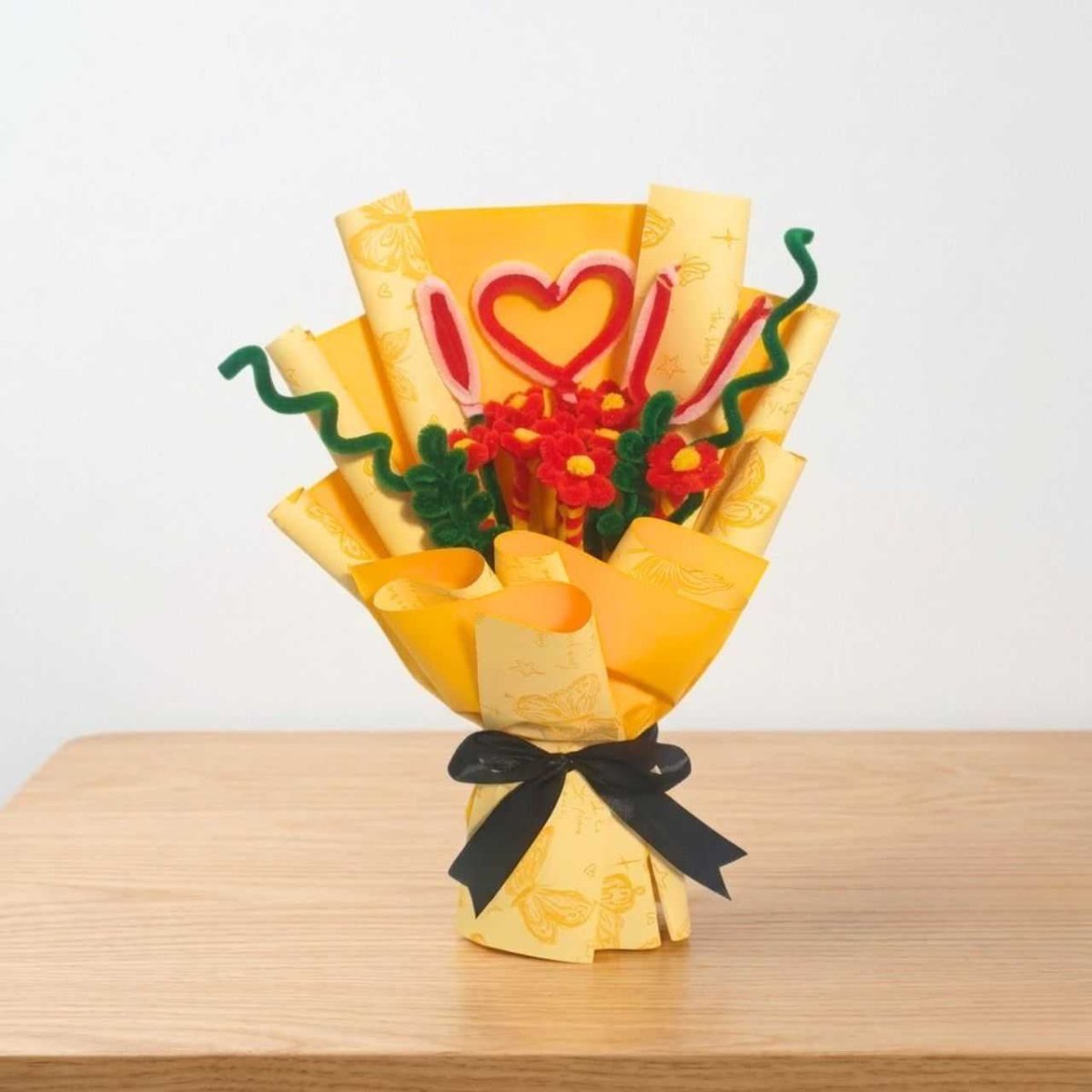 Romantic Fuzzy Wire Bouquet - Flowers to Nepal - FTN