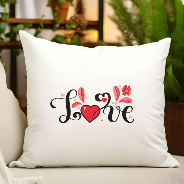 Romantic LOVE Printed Cushion - Flowers to Nepal - FTN