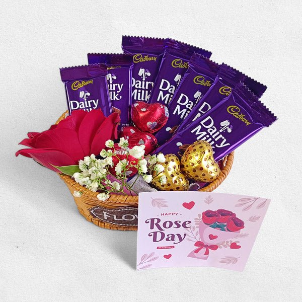 rose with chocolates delights - Flowers to Nepal - FTN