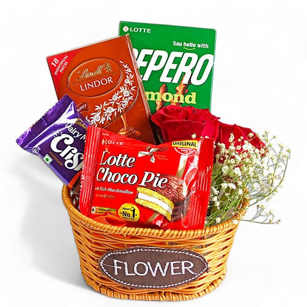 Roses and Chocolate Combo - Flowers to Nepal - FTN