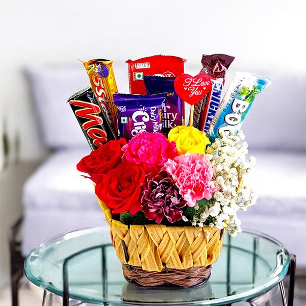 Roses & Chocolate Bliss Gift - Flowers to Nepal - FTN