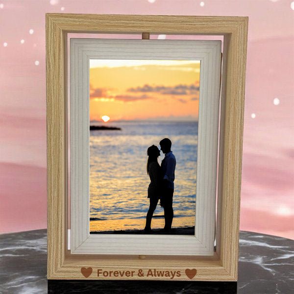 Rotating Wooden Frame (Forever & Always Engraved) - Flowers to Nepal - FTN