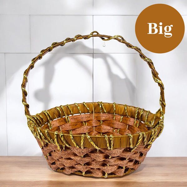 Round Basket (3 - 10 Items) - Large - Flowers to Nepal - FTN