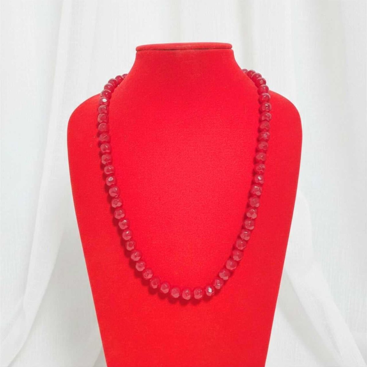Ruby Red Bead Necklace - Flowers to Nepal - FTN