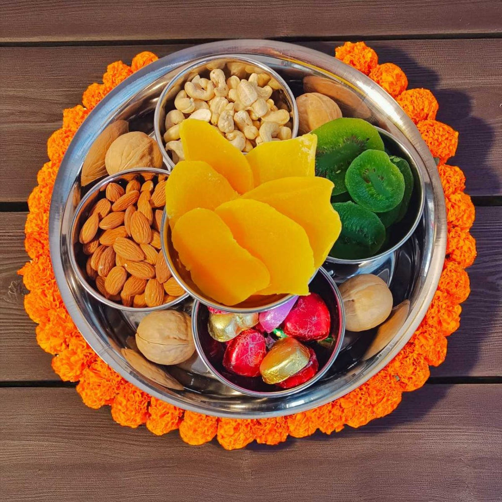 Sayapatri Mala with Nuts & Dry Fruits - Flowers to Nepal - FTN