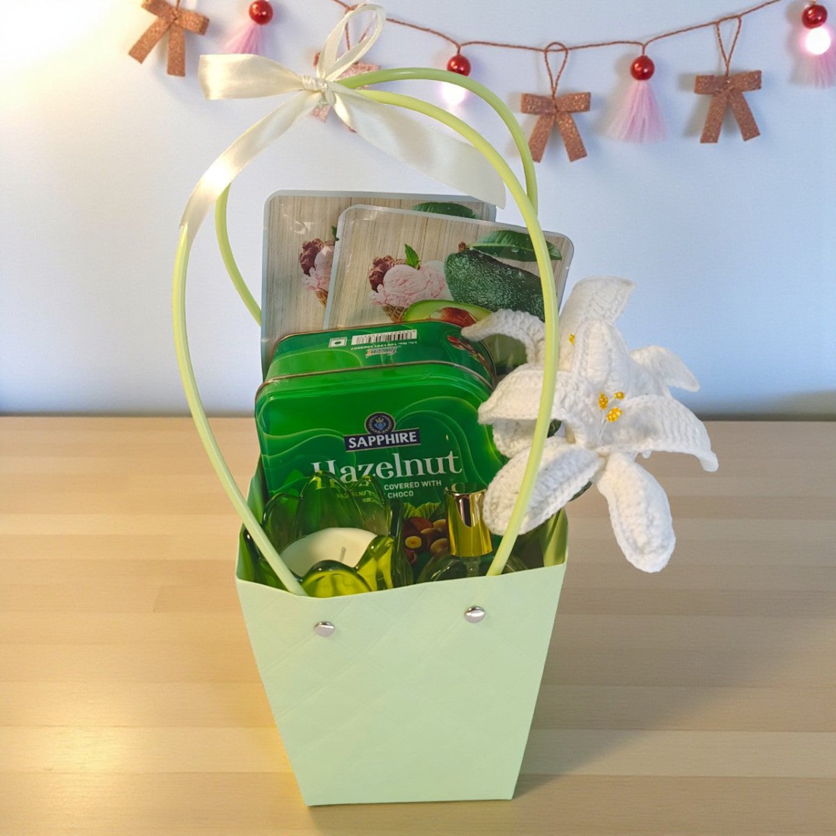 Self - Care Bliss Crochet Lily Gift Bag for Her - Flowers to Nepal - FTN