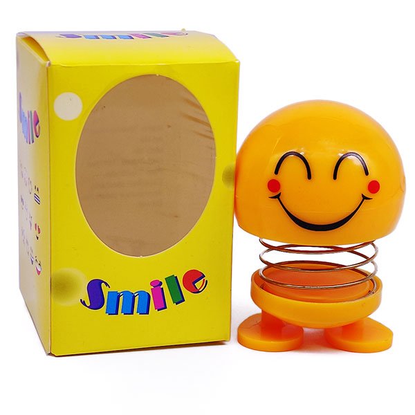 Shaking Head Spring Blushing Emoji Doll 2.5