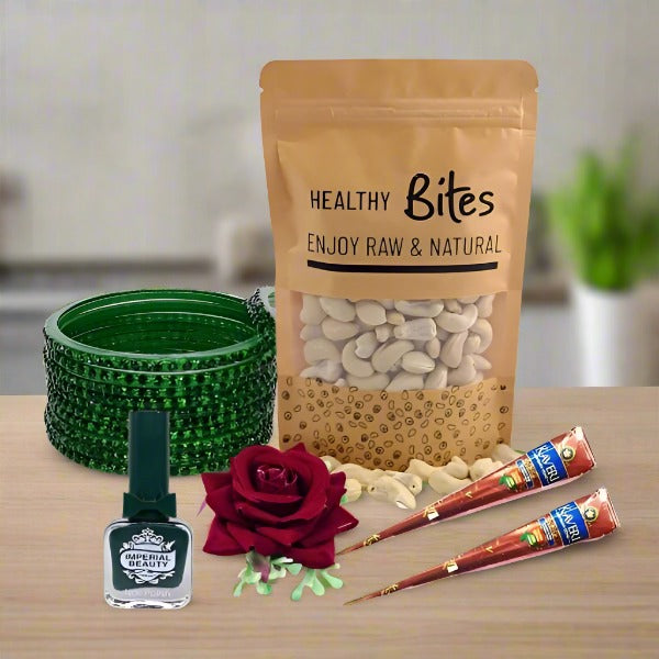 Shrawan Beauty Item's and Cashew Combo - Flowers to Nepal - FTN