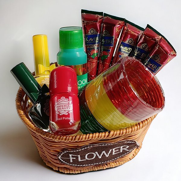 Shrawan Elegance Gift Basket - Flowers to Nepal - FTN