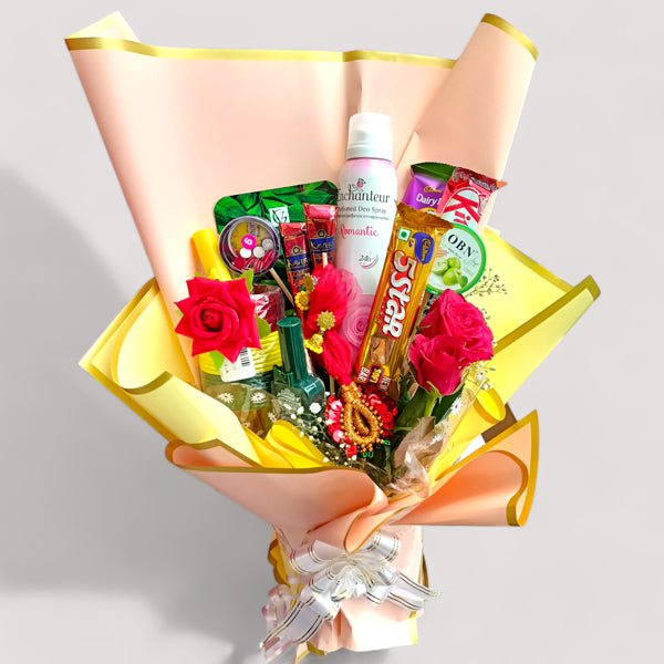 Shrawan Elegant Beauty Items Bouquet - Flowers to Nepal - FTN