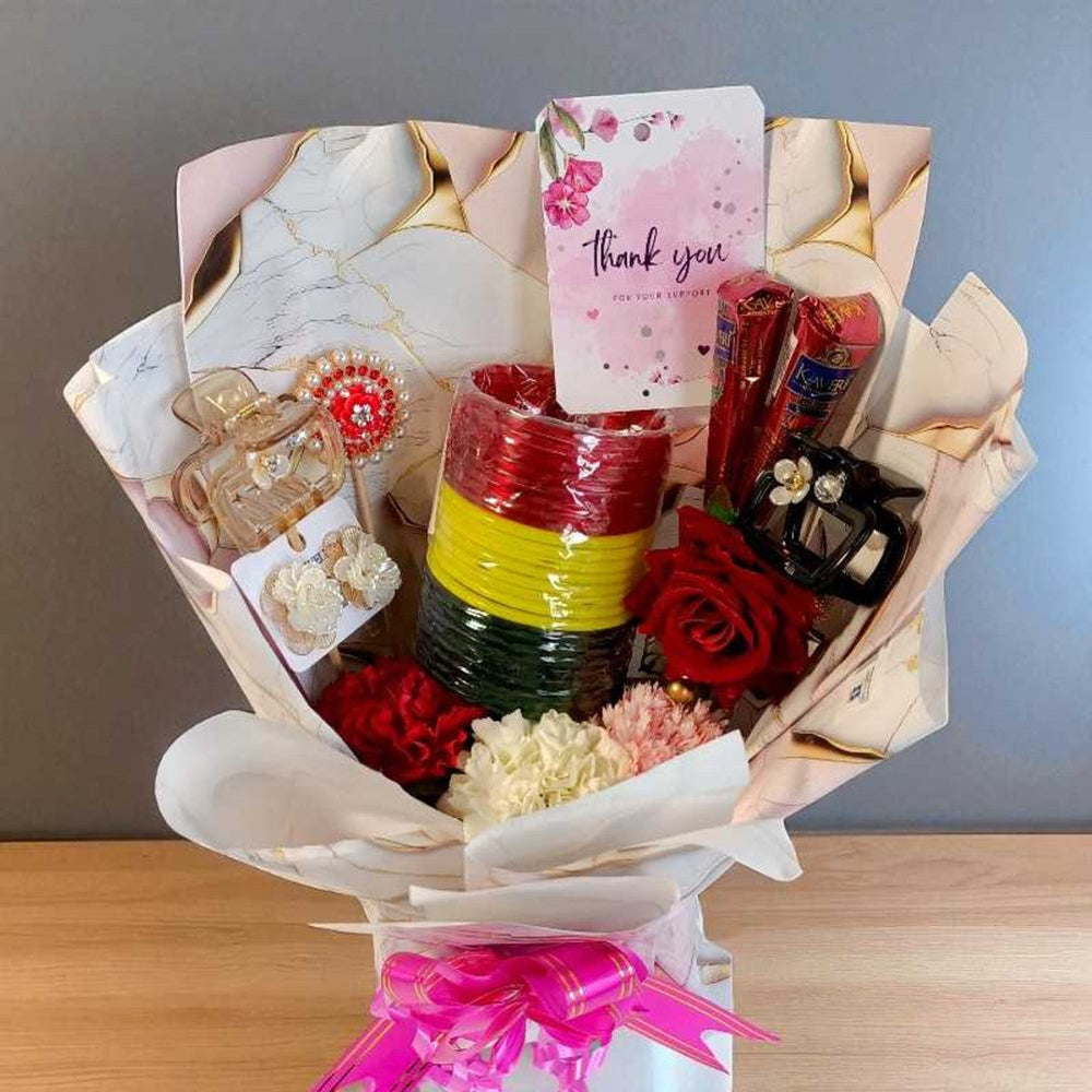 Shrawan Sagun & Flower Bouquet - Flowers to Nepal - FTN