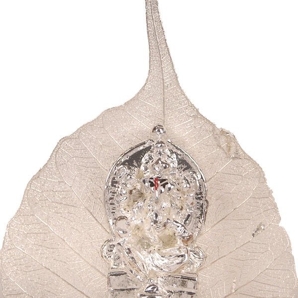 
                  
                    Silver Ganesh Ji With Beautiful Silver Peepal Leaf - Flowers to Nepal - FTN
                  
                