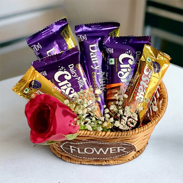 Single Rose and Chocolates Joy Combo - Flowers to Nepal - FTN