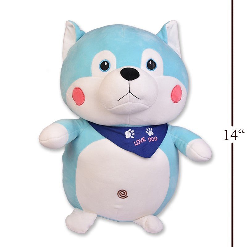 Sky blue and white Dog Stuffed Toy 14