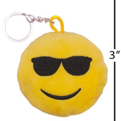 Smiley Emoji with Sunglasses Key-ring (3 Inch) - Flowers to Nepal - FTN