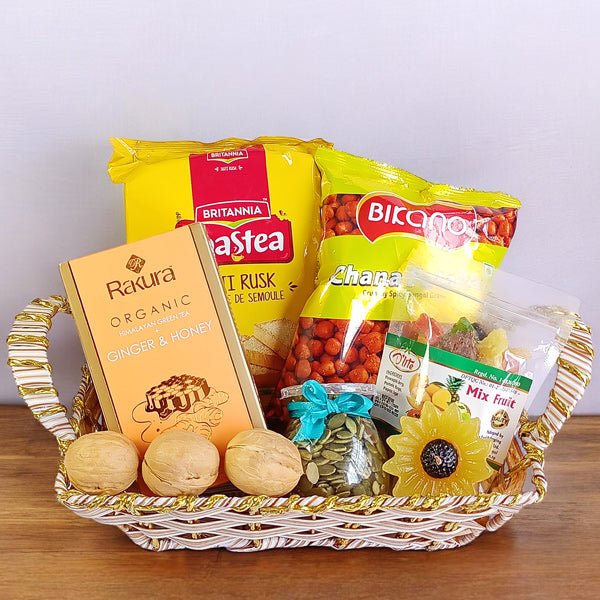 Snack Filled Basket - Flowers to Nepal - FTN