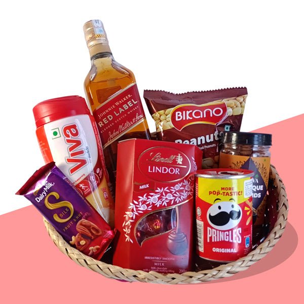 Snacks and Beverage Delights Basket - Flowers to Nepal - FTN