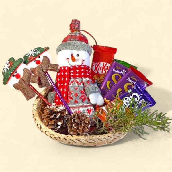 Snowman Treats & Sweets Gift Basket - Flowers to Nepal - FTN