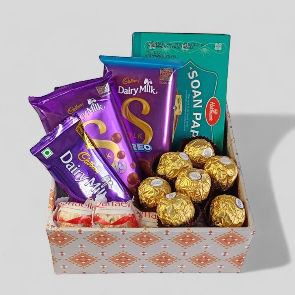 Soan Papdi & Chocolates Delights - Flowers to Nepal - FTN