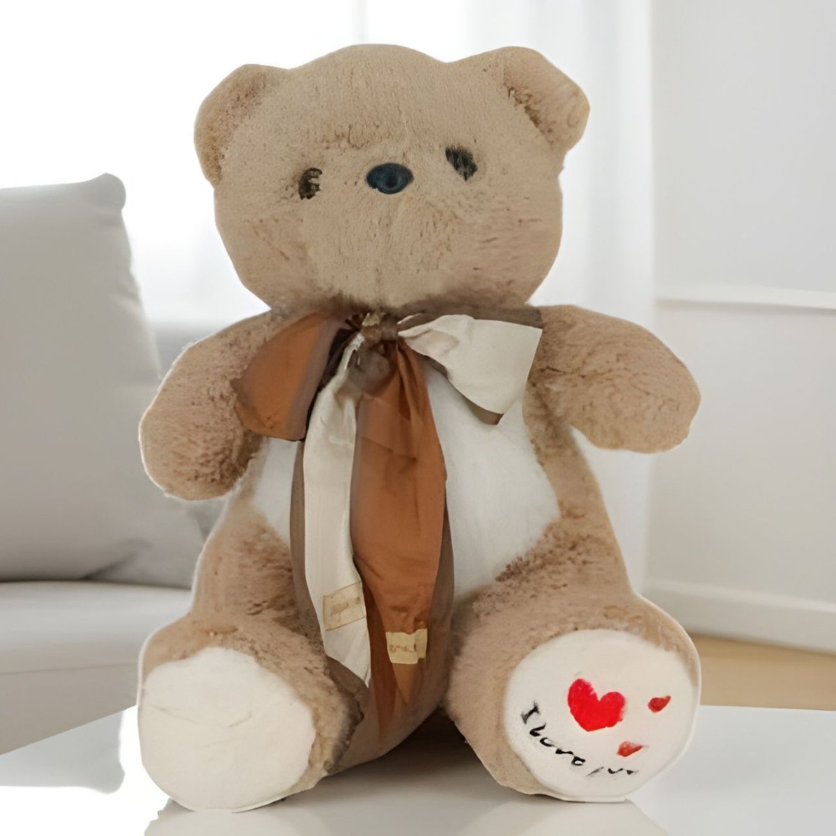 Soft Brown Adorable Teddy With Bow - Tie 21" - Flowers to Nepal - FTN