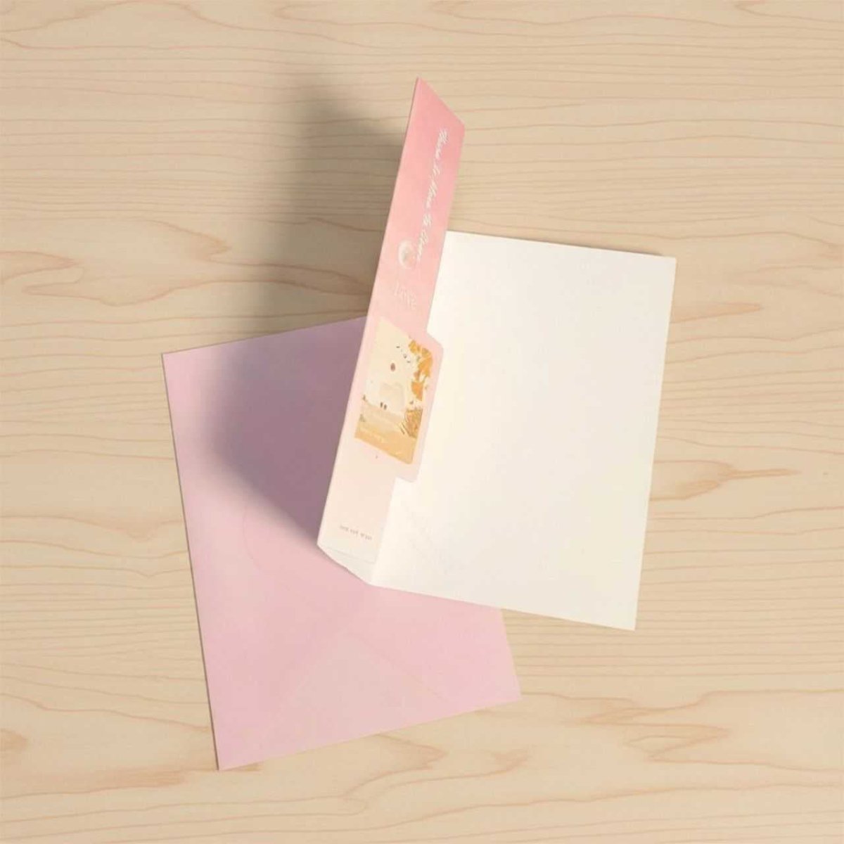 Soft Pink Dried Flower Keepsake Card with Handwritten Message - Flowers to Nepal - FTN