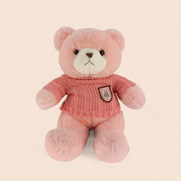 Soft Pink Teddy Bear Wearing Pink T-shirt - Flowers to Nepal - FTN