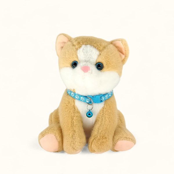 Soft & Plush Cat with Blue Bell - Flowers to Nepal - FTN