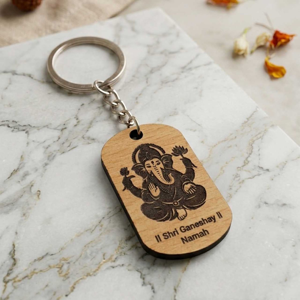 Spiritual Ganeshay Namah Keyring - Flowers to Nepal - FTN