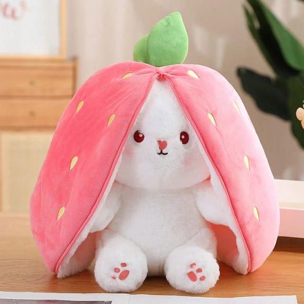 Strawberry Rabbit Cute Plush Toy with Zipper - Flowers to Nepal - FTN