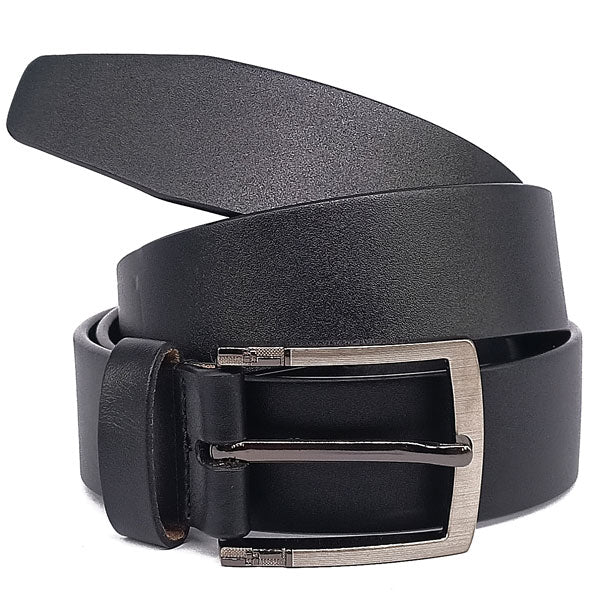 Stylish Black Leather Belt - Flowers to Nepal - FTN