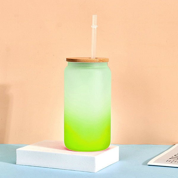 Stylish Glass Can with Bamboo Lid - Flowers to Nepal - FTN