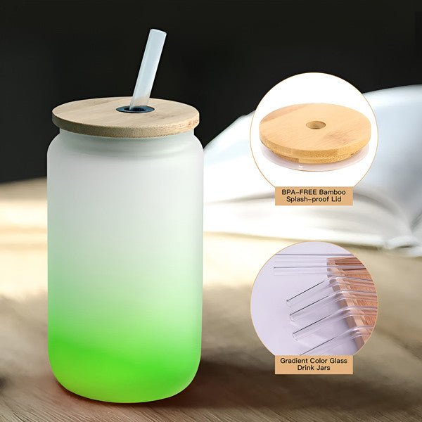 Stylish Glass Can with Bamboo Lid - Flowers to Nepal - FTN