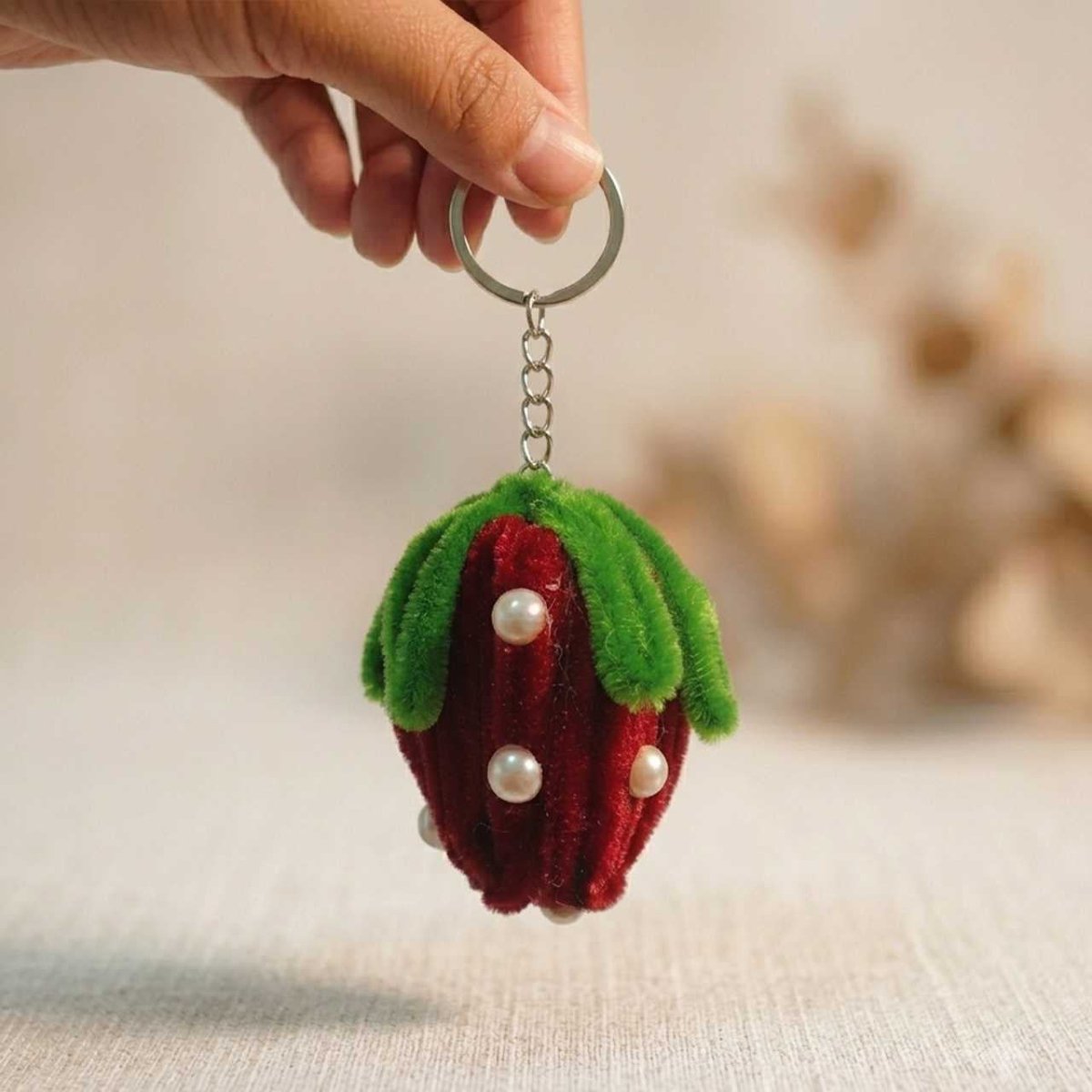 Stylish Strawberry Keychain Charm - Flowers to Nepal - FTN