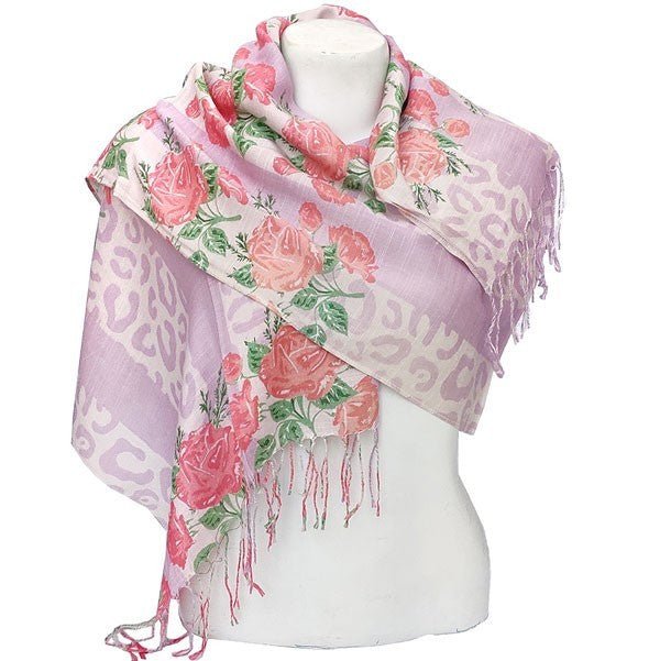 Stylish Wrapped Scarf Shawl - Flowers to Nepal - FTN