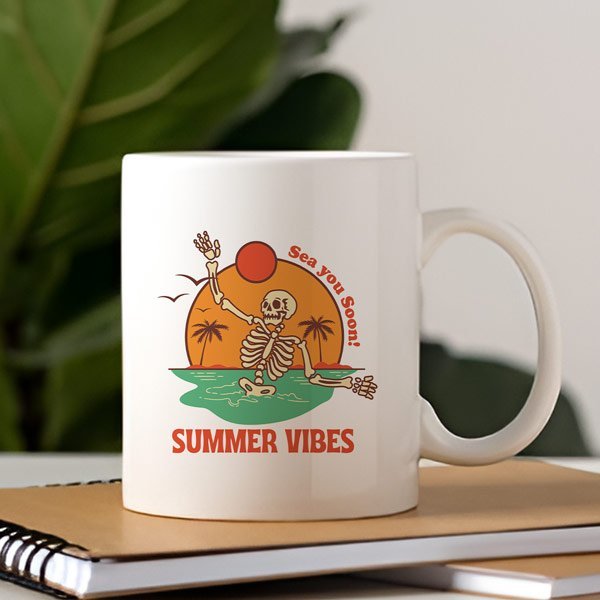 Summer Vibes Ceramic Mug - Flowers to Nepal - FTN