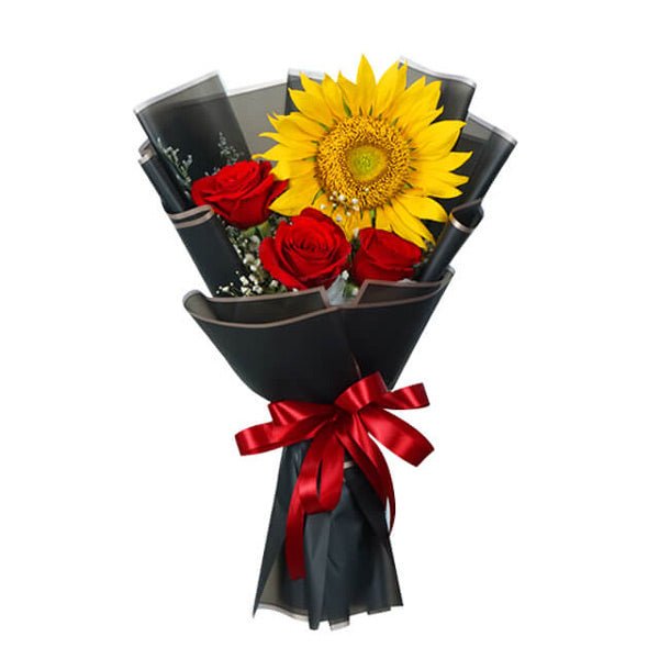 Sunflower and roses Bouquet - Flowers to Nepal - FTN