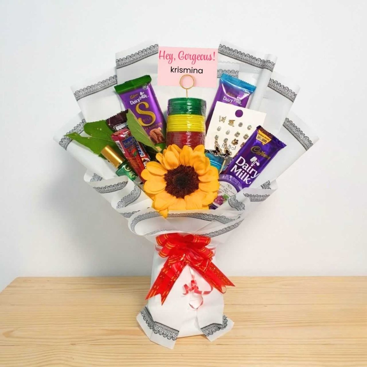 Sunshine & Shringar Bouquet - Flowers to Nepal - FTN