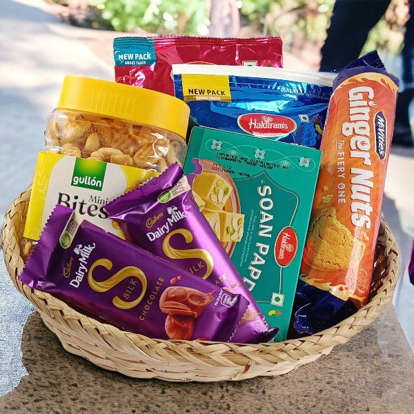 Sweet And Savoury Snacks Basket - Flowers to Nepal - FTN