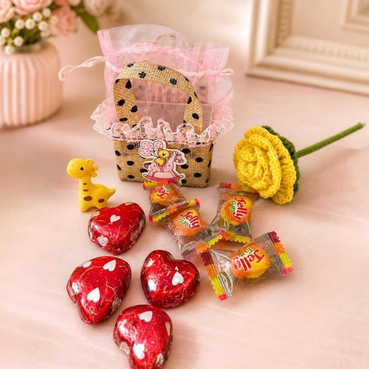 Sweet Baby Gift Hamper with Puzzle Eraser & Chocolates - Flowers to Nepal - FTN