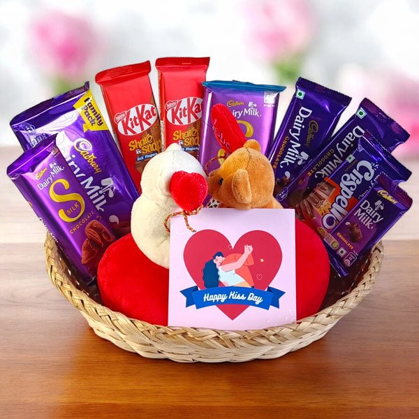 Sweet Couple Hamper for kiss day (card frree) - Flowers to Nepal - FTN