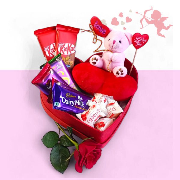 Sweet Gestures with Chocolates & Teddy Combo - Flowers to Nepal - FTN