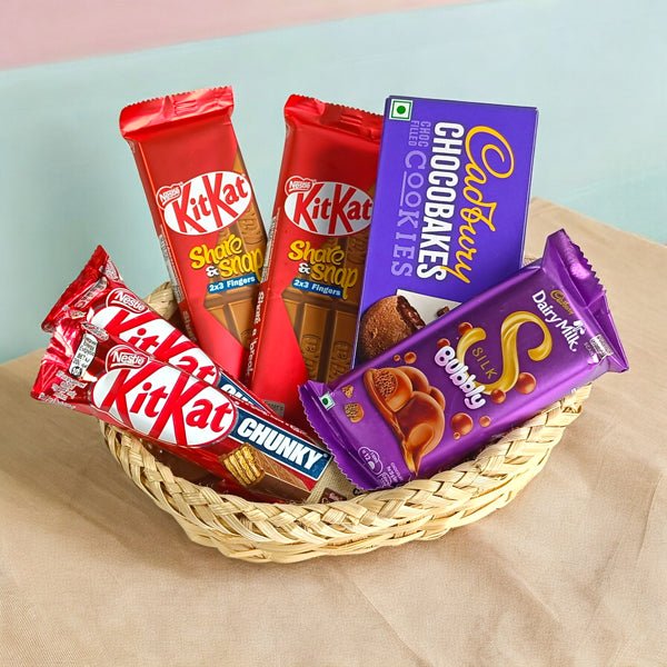 Sweet Indulgence Gift Basket: Chocolates & Cookies - Flowers to Nepal - FTN