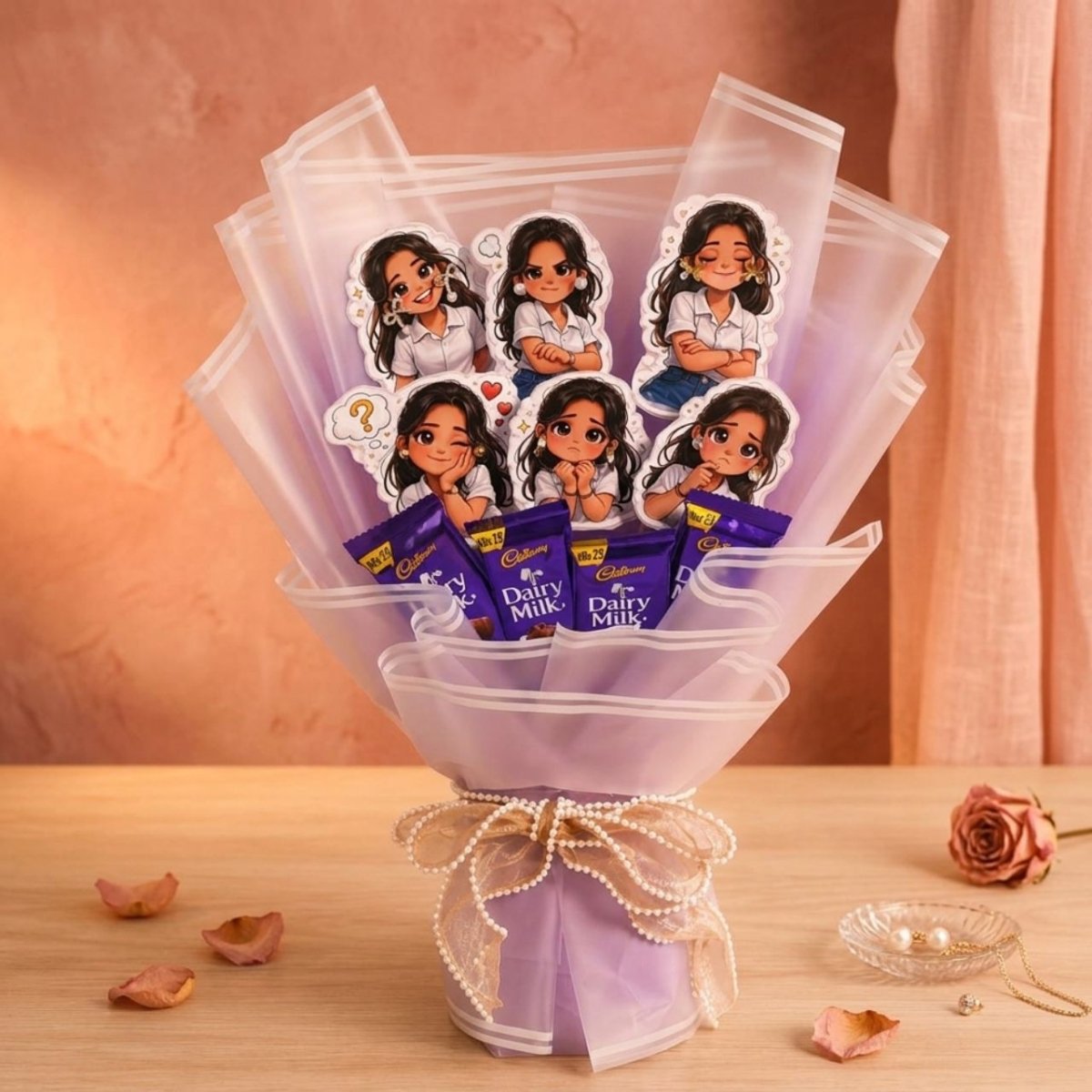 Sweet & Stylish Earring Bouquet - Flowers to Nepal - FTN