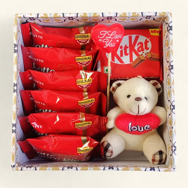 Sweet Teddy Hugs & Chocolates Treats - Flowers to Nepal - FTN