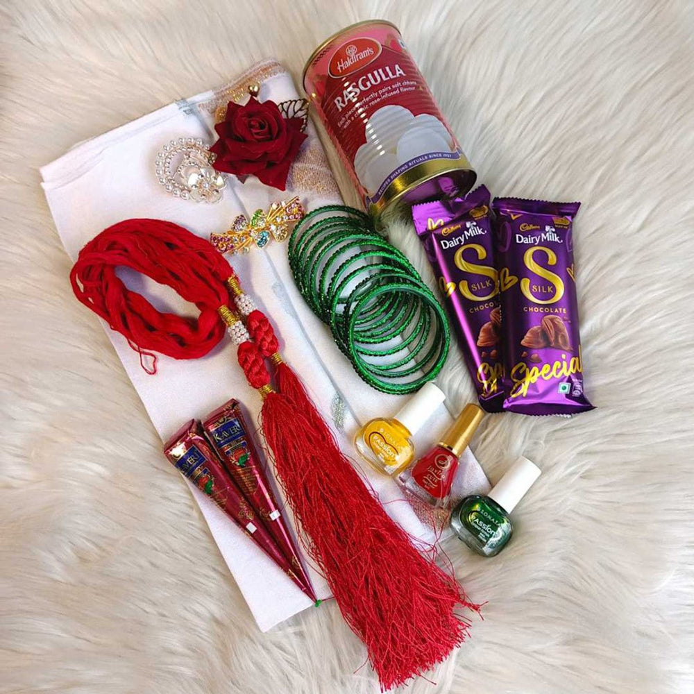 Sweets & Accessories Set For Shrawan - Flowers to Nepal - FTN