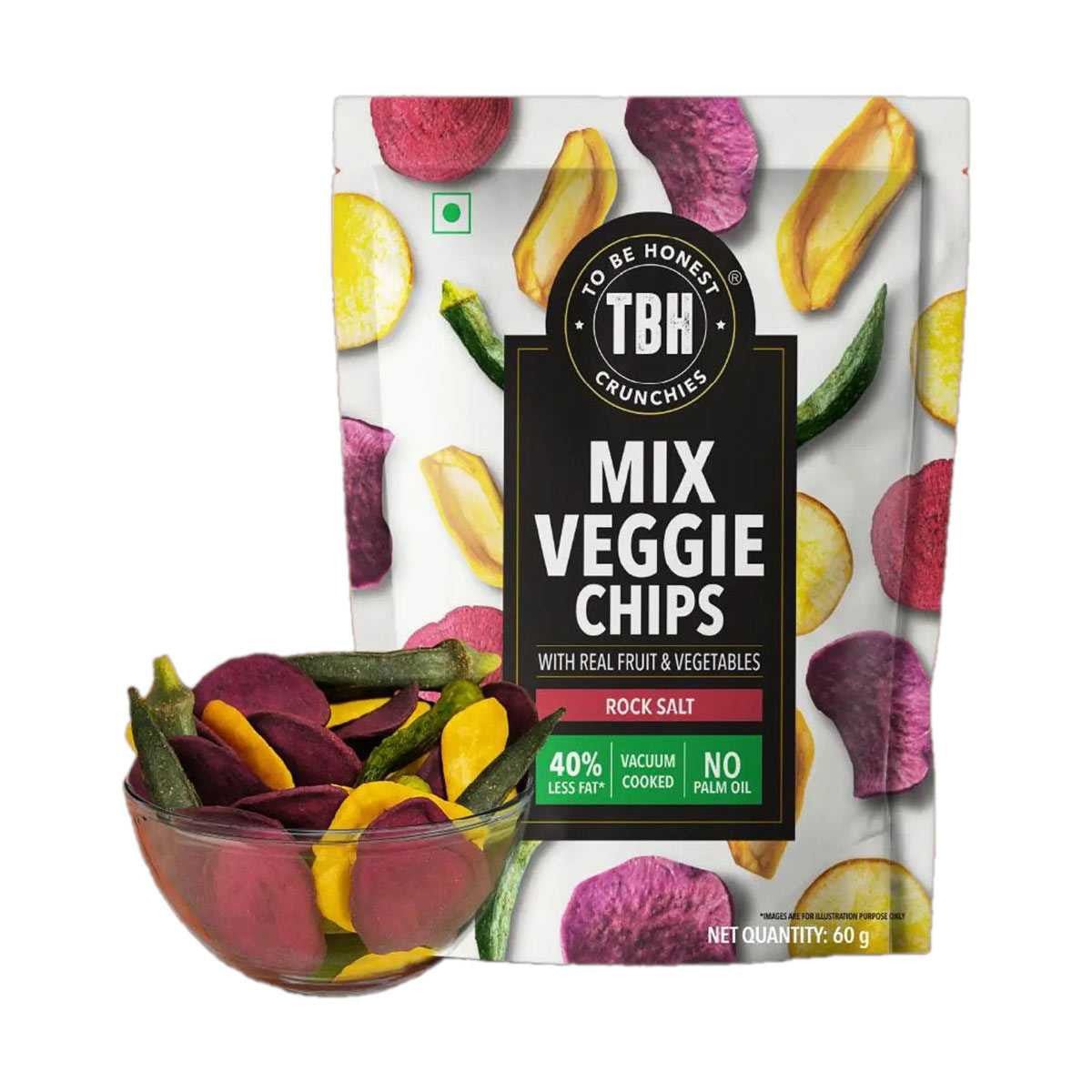 TBH Rock Salt Veggie Chips 60g - Flowers to Nepal - FTN