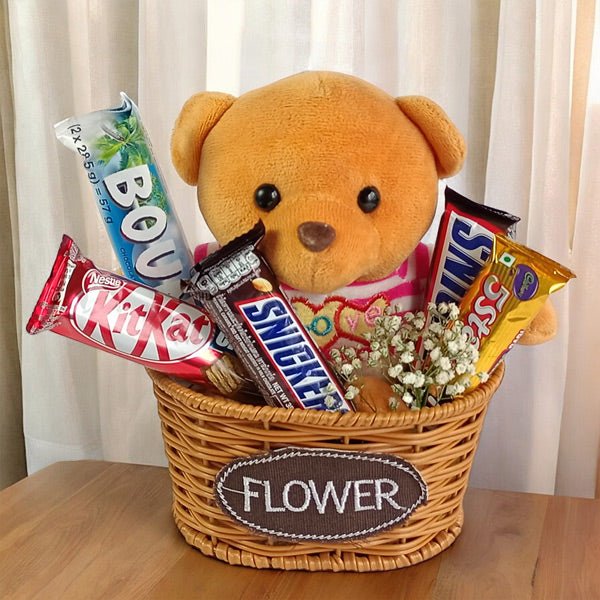 Teddy with Sweet Delights - Flowers to Nepal - FTN