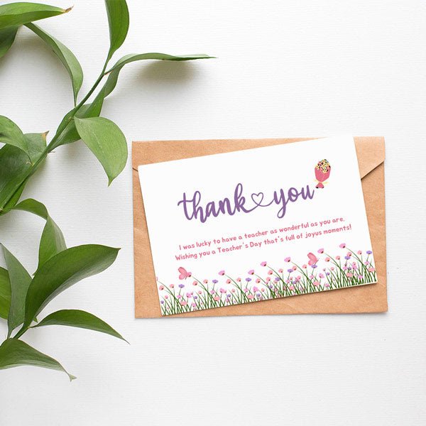 Thank You Teacher's Day Greeting Card - Flowers to Nepal - FTN