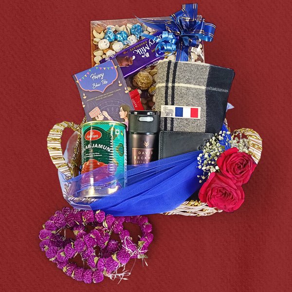 Tihar Bhaitika Treasure Basket - Flowers to Nepal - FTN